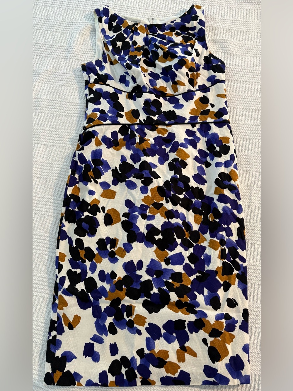 Maggy London tank Dress with purple, black and Brown Pattern